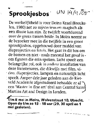 Utrechts Nieuwsblad 14 april 2005