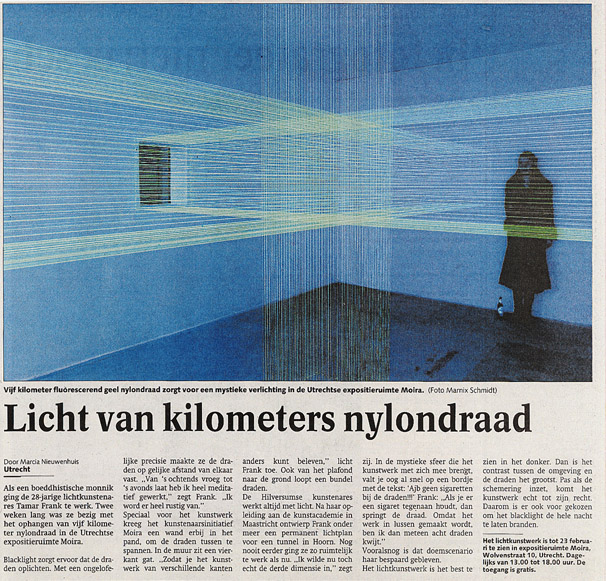 Utrechts Nieuwsblad 27 januari 2003